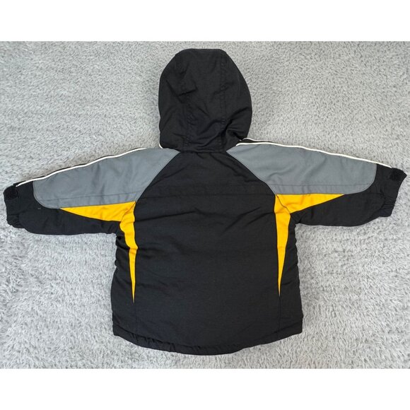 Old Navy Black Yellow Gray Hooded Winter Coat For Infant/Baby 6-12 Months - Picture 11 of 14